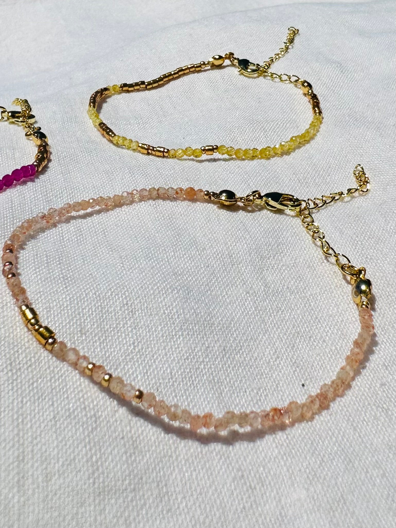 Sprinkles Red Moon Stone Bracelet