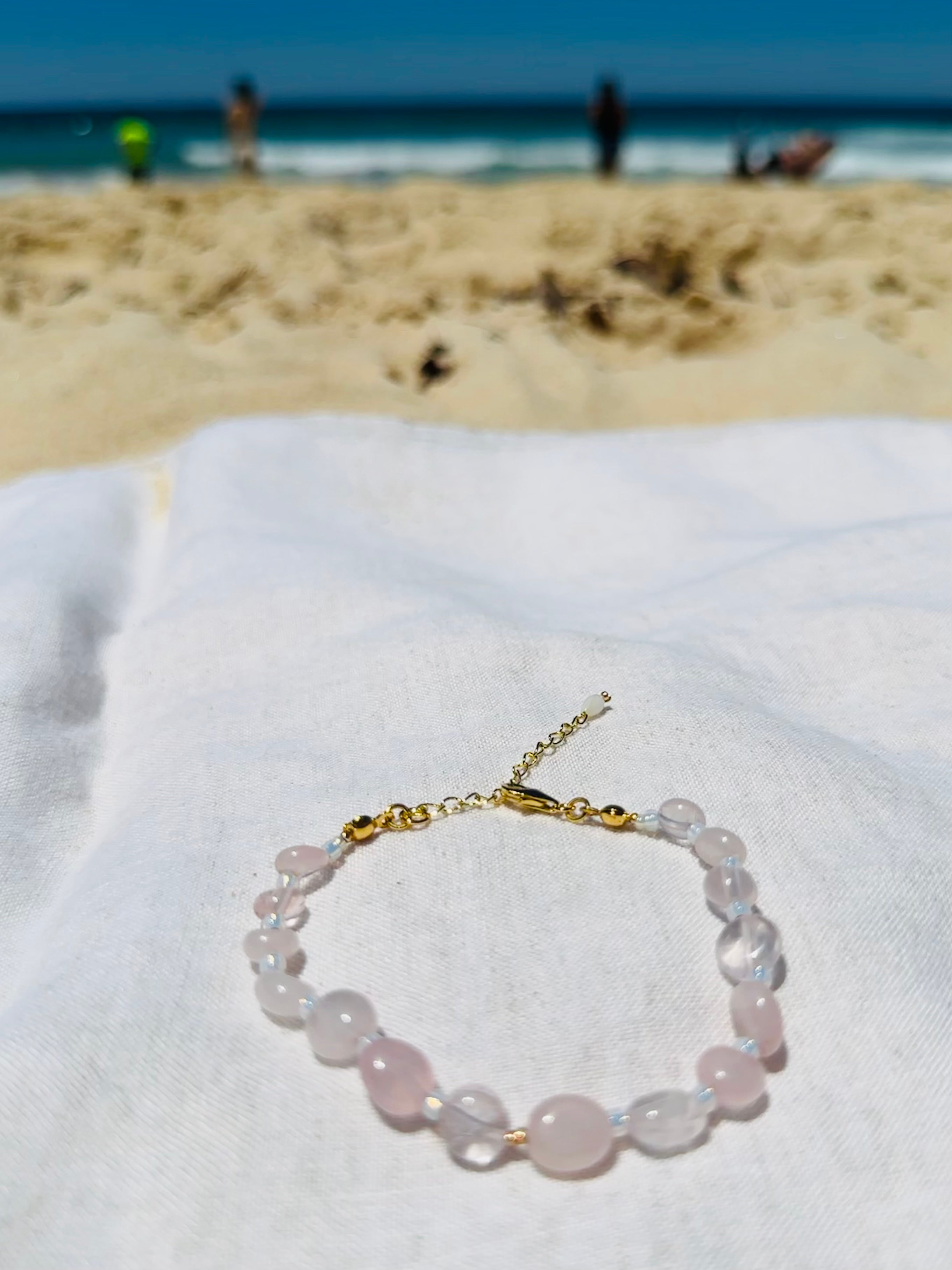 Clouds Rose Quartz Bracelet