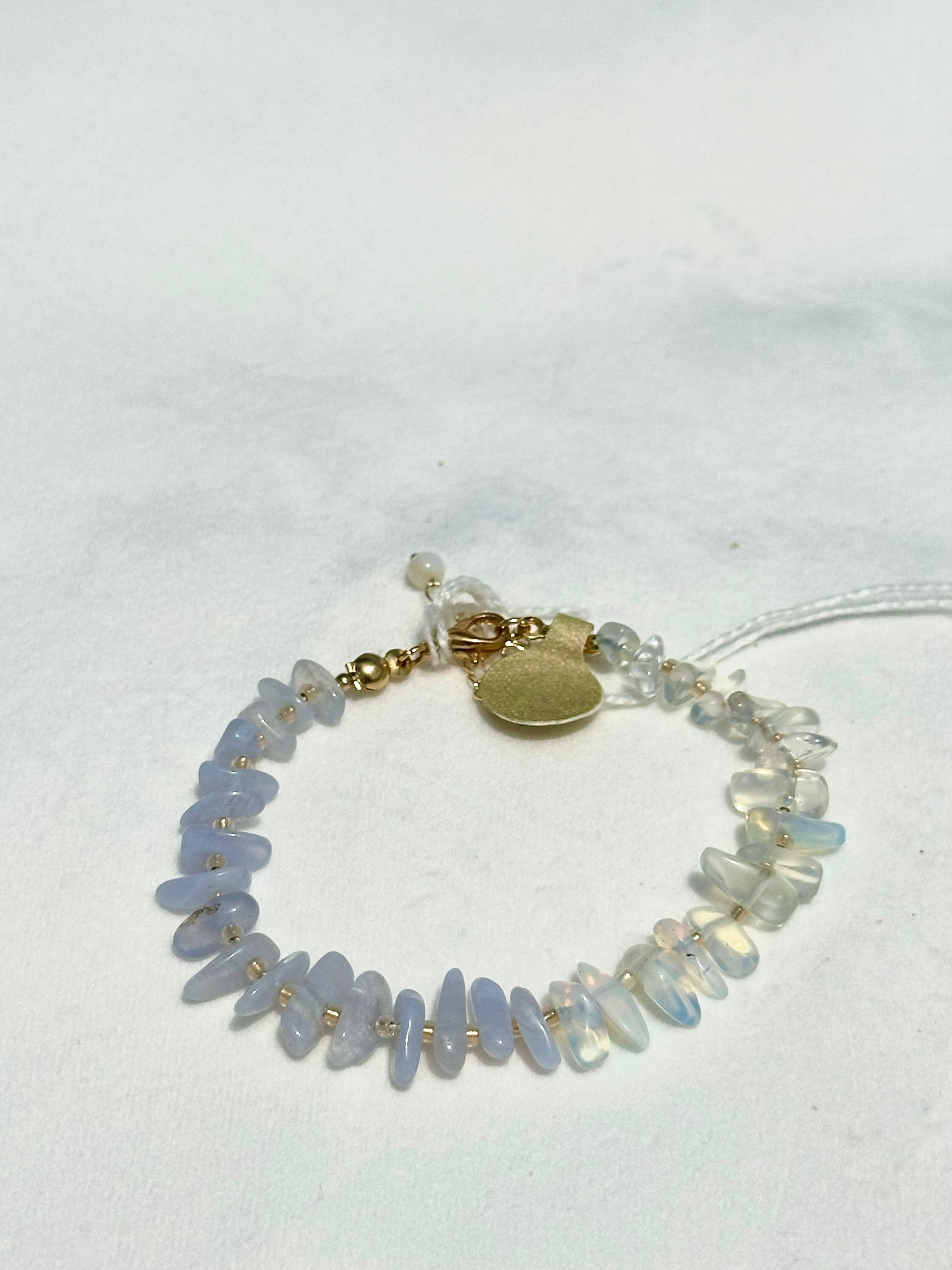 Seagrass Blue Agate & Opalite M Bracelet