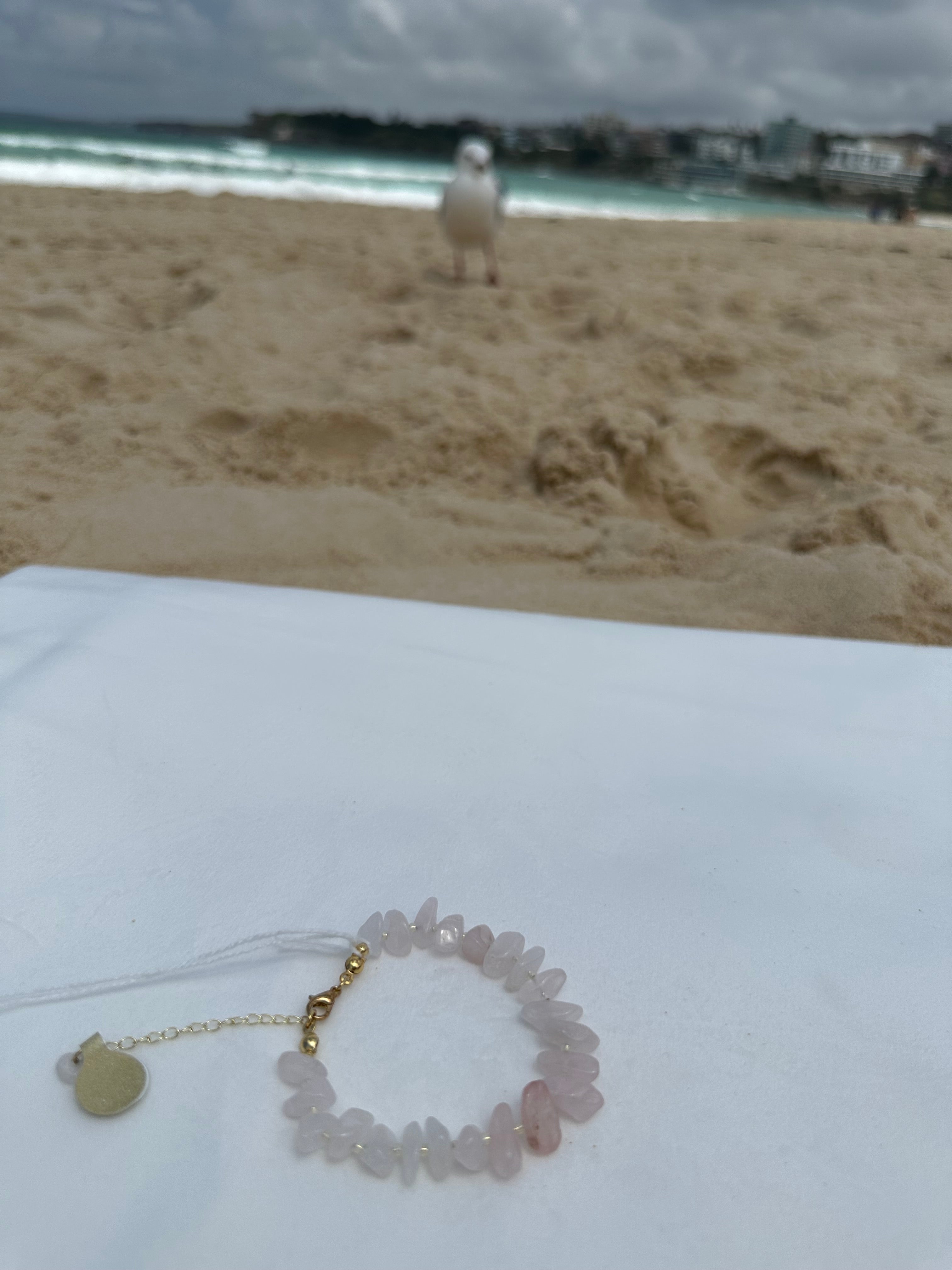 Seagrass Rose Quartz L Bracelet