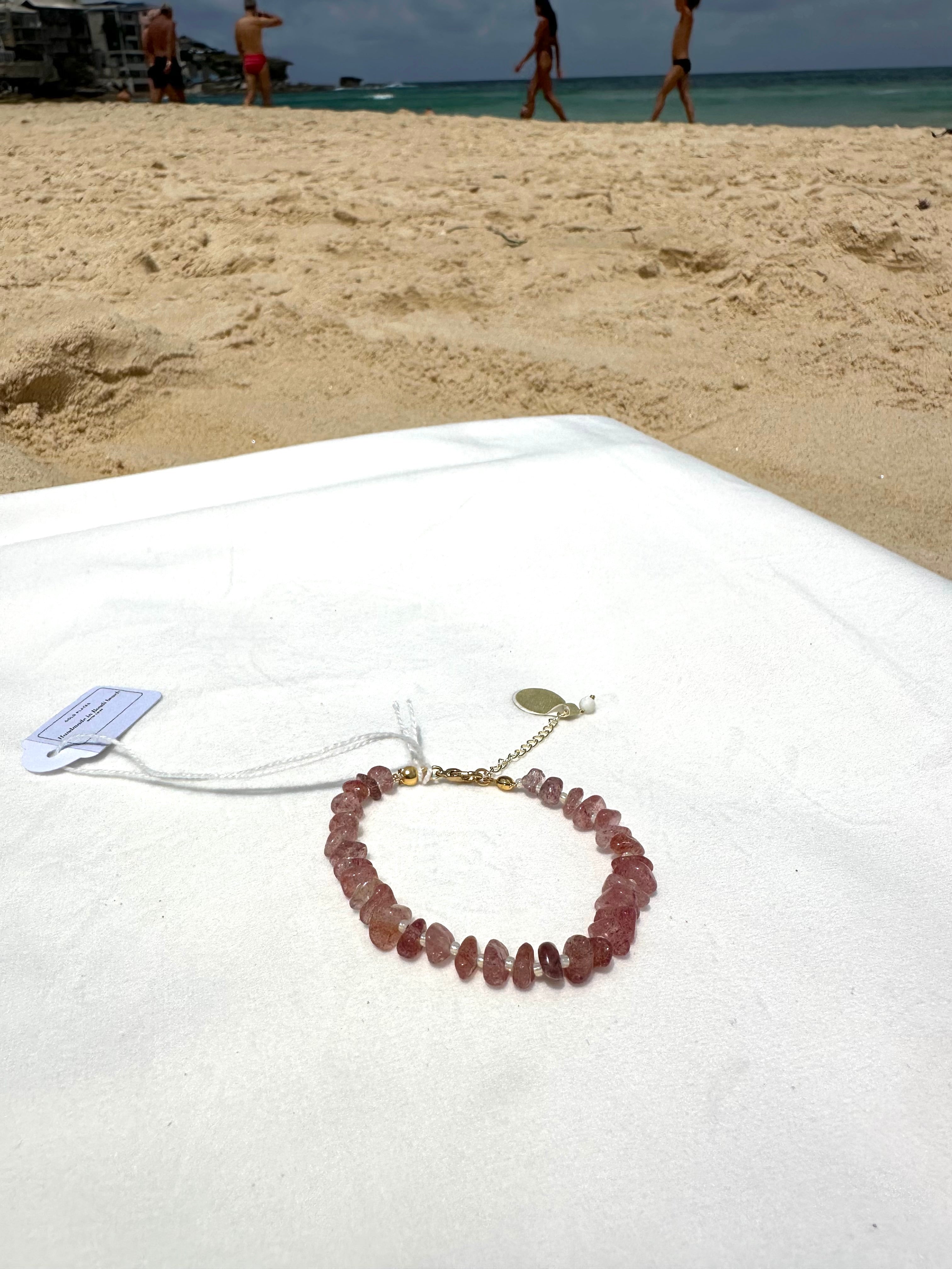 Seagrass Strawberry Quartz M Bracelet