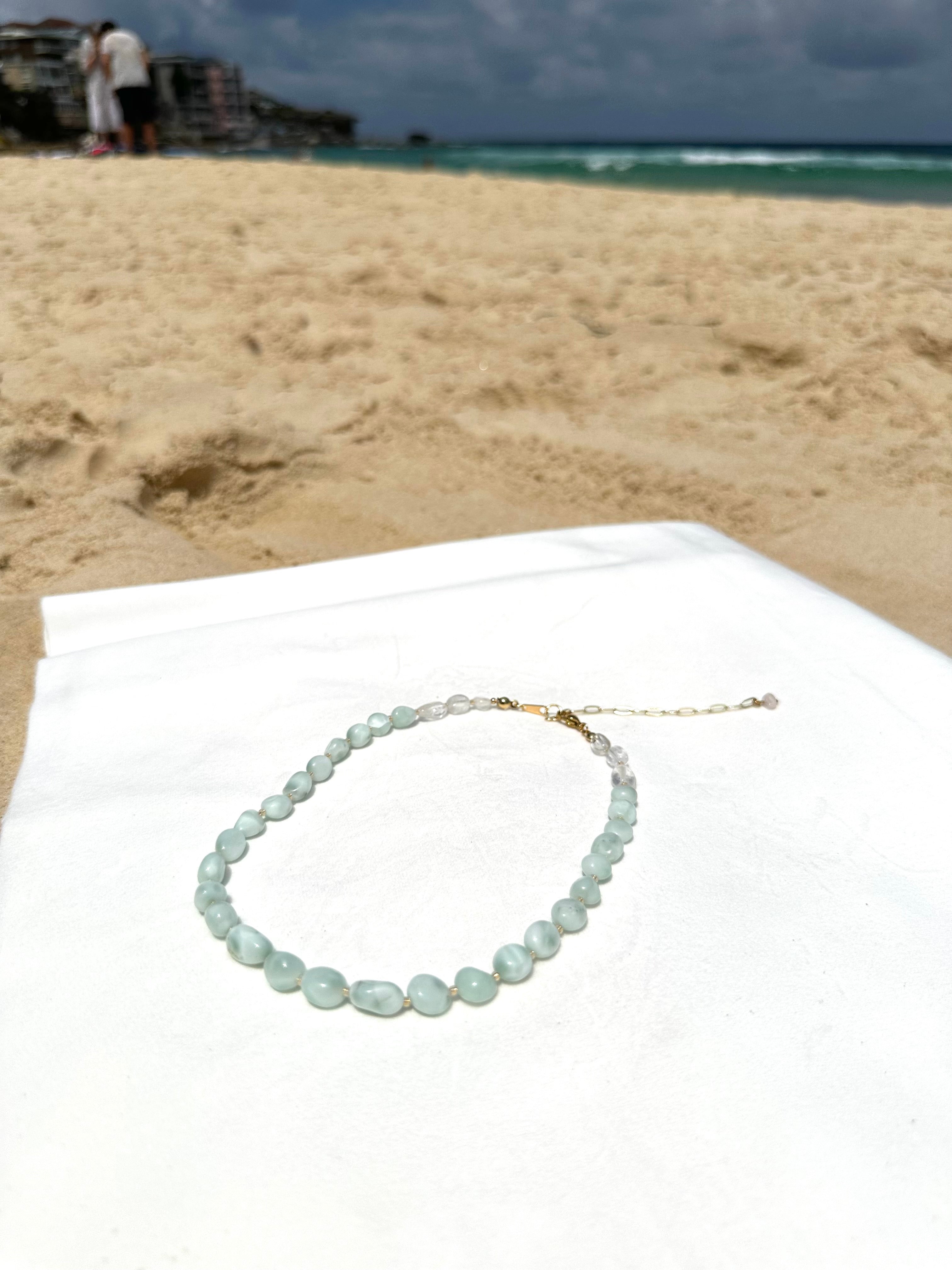 Clouds Green Larimar Necklace