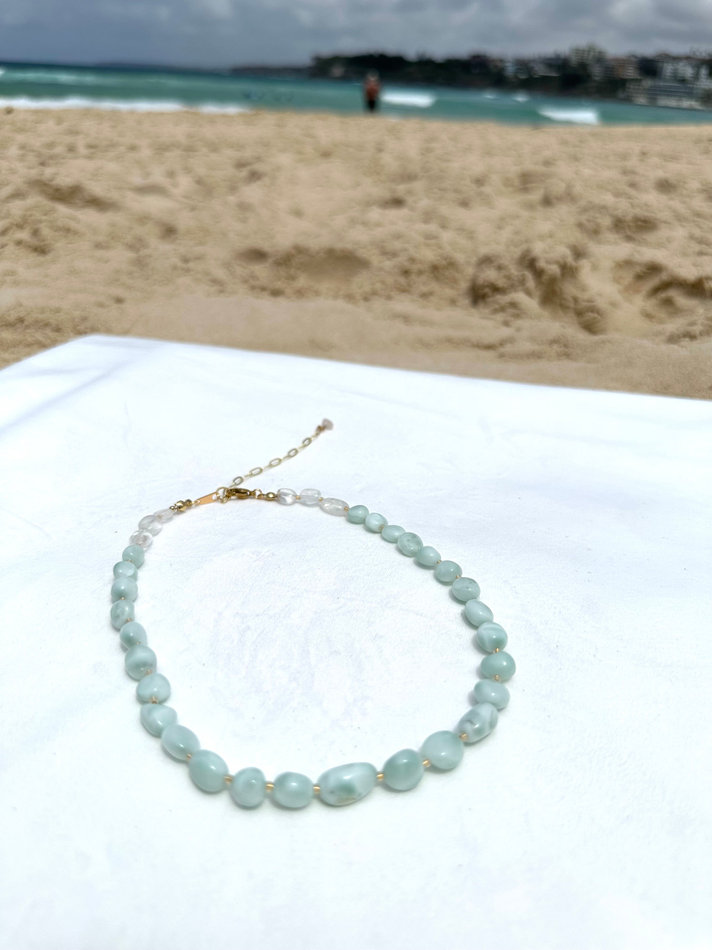Clouds Green Larimar Necklace