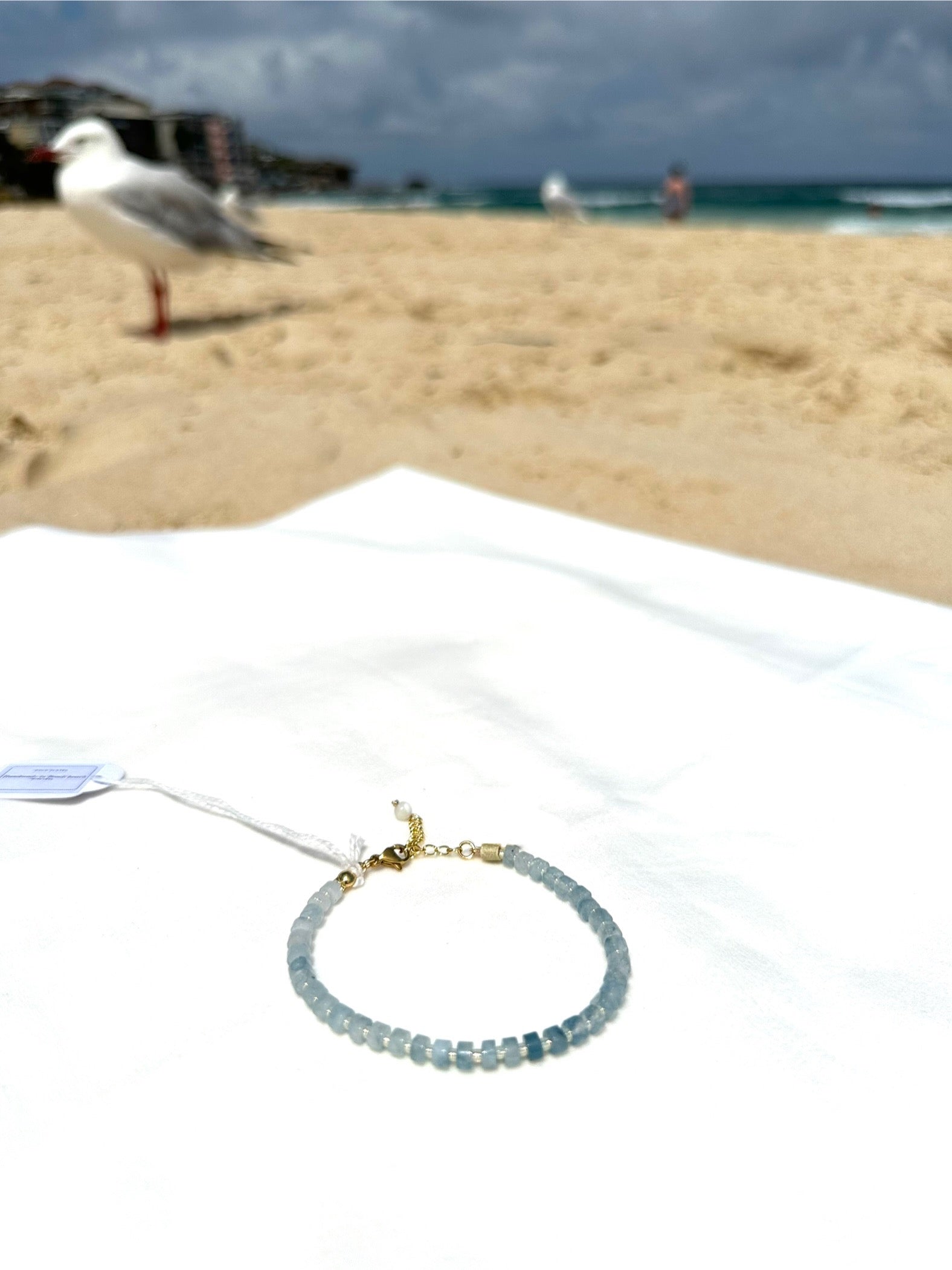 Coral Aquamarine Bracelet