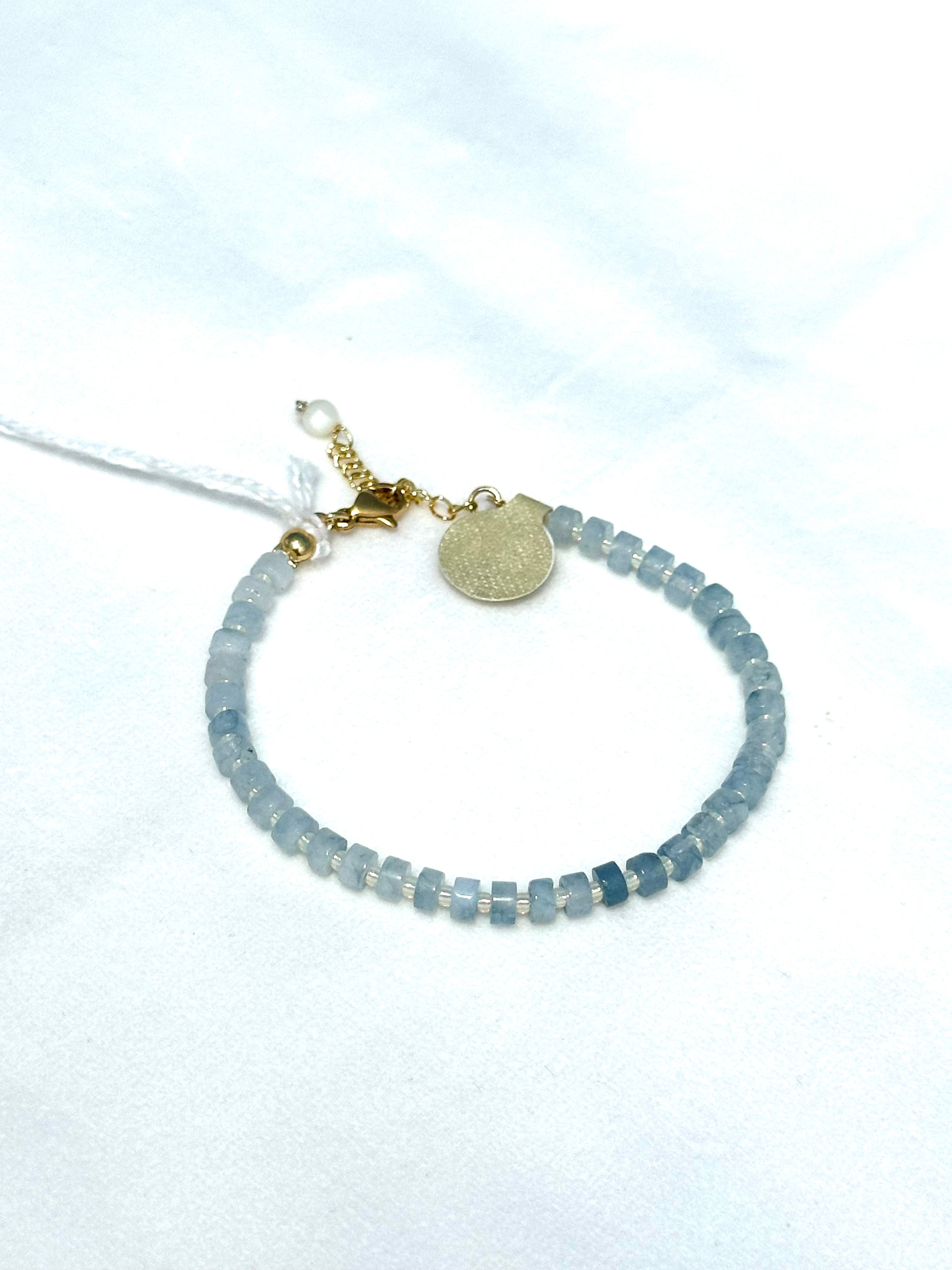 Coral Aquamarine Bracelet