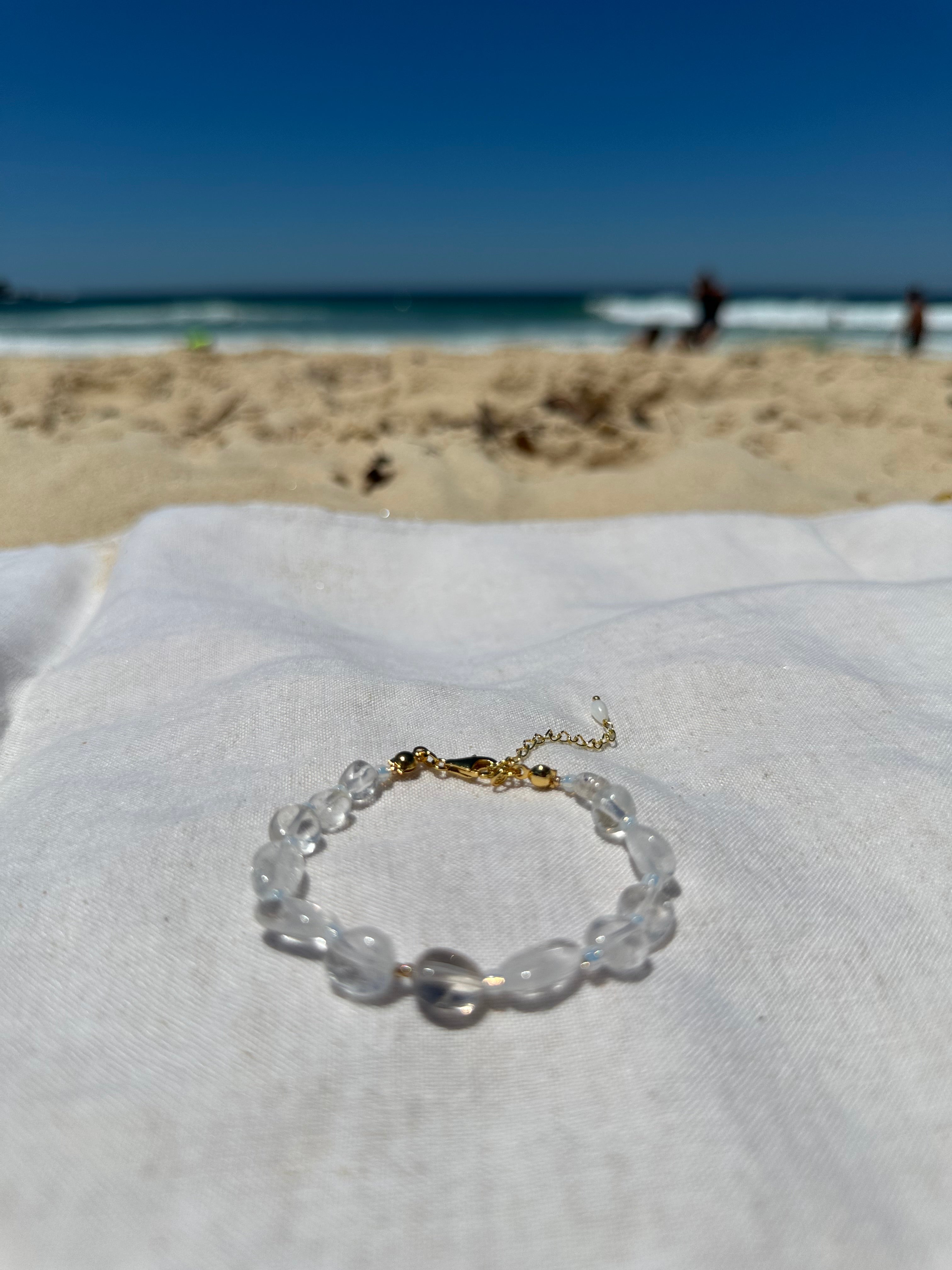 "Sunset Clouds - Crystal Quartz" Bracelet