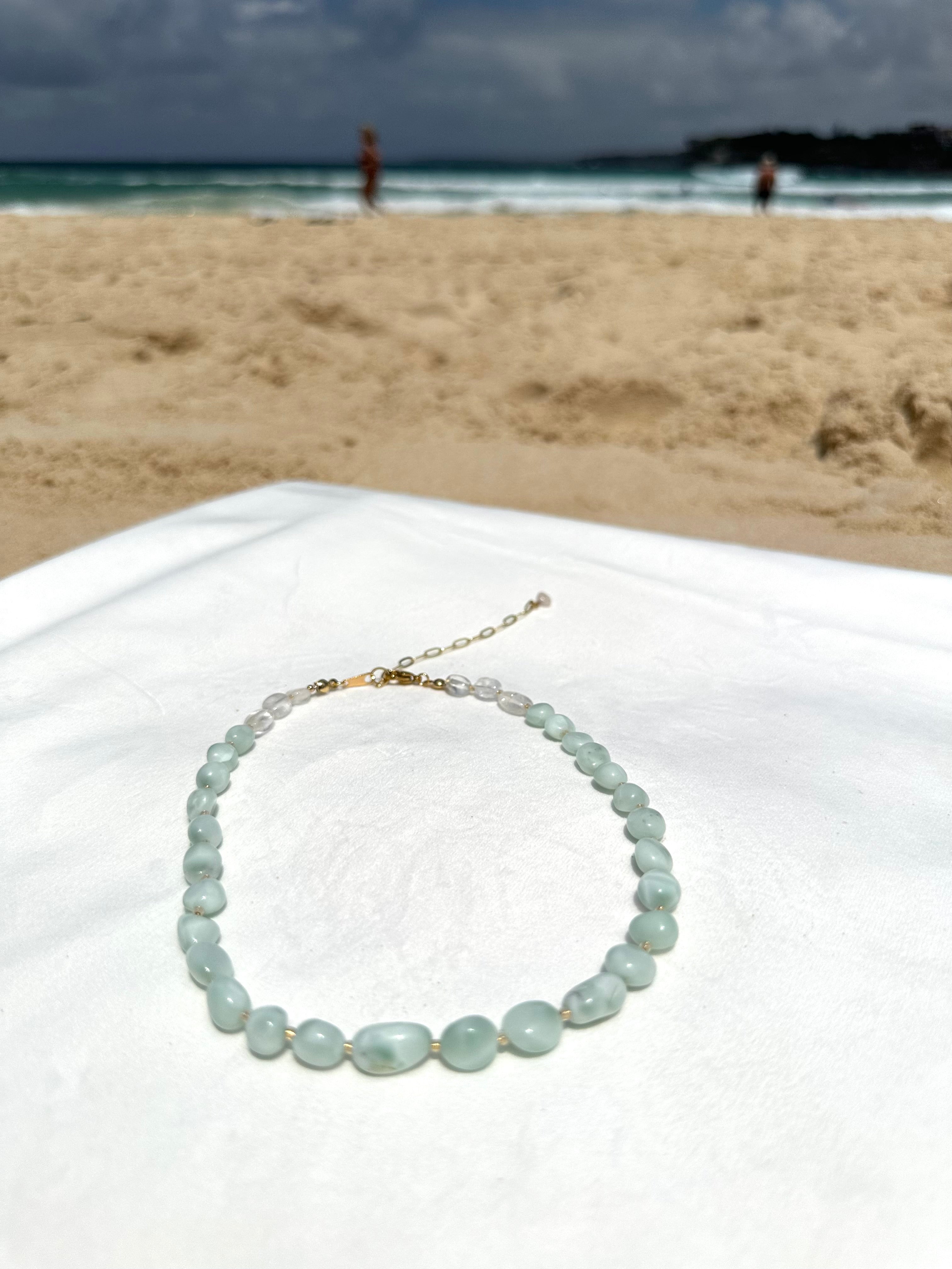 Clouds Green Larimar Necklace