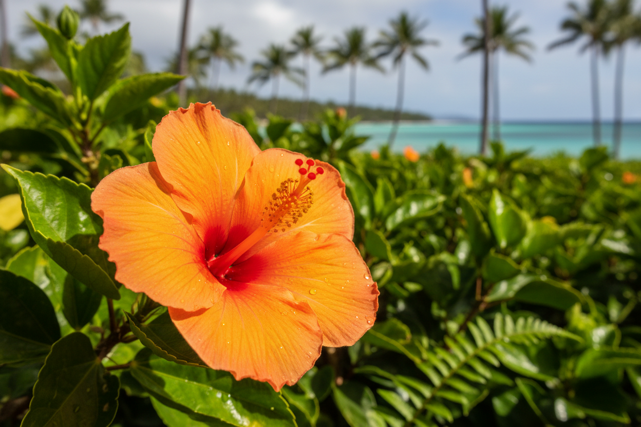 Vibrant hibiscus flower in Hawaii